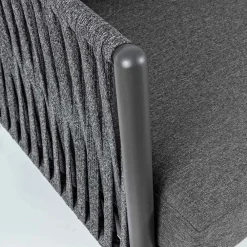 Viadurini in the Garden Gartensofas-Outdoor Sofa Aluminium und Seil mit Stoffkissen, Homemotion - Shama