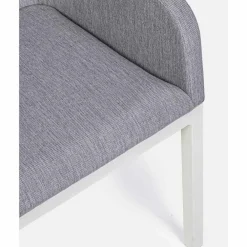 Viadurini in the Garden Gartenstühle Metall-Outdoor Stuhl gepolstert in Stoff mit Aluminiumbeinen, 4 Stück - Nia