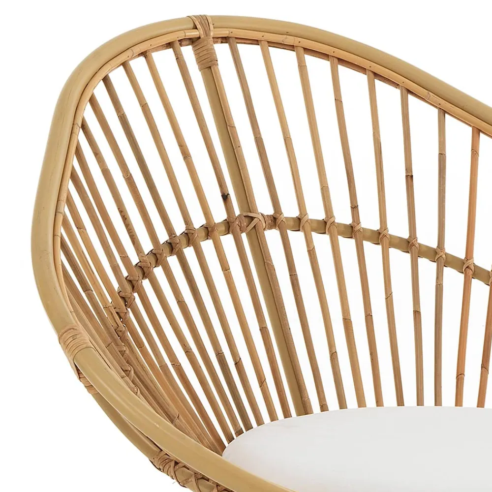 Viadurini in the Garden Sessel Rattan-Outdoor- und Indoor-Sessel aus Rattan und Baumwollkissen – Ecrire