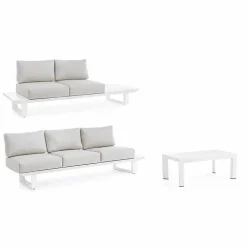 Viadurini in the Garden Garten Lounge Set-Outdoor Wohnzimmer Zusammensetzung in Aluminium und Stoff, Homemotion - Francine