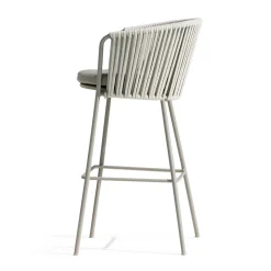 Viadurini in the Garden Outdoor Hocker|Barhocker-Outdoor-Barhocker aus verzinktem Stahl und Seil Made in Italy - Bronn