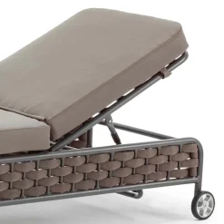 Viadurini in the Garden Sonnenliegen-Outdoor-Chaiselongue aus Seil und Kissen mit abnehmbaren Stoffbezügen - Jamaika