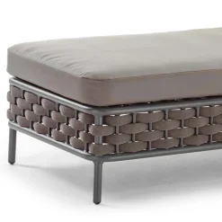 Viadurini in the Garden Sonnenliegen-Outdoor-Chaiselongue aus Seil und Kissen mit abnehmbaren Stoffbezügen - Jamaika