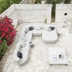 Varaschin Garten Beistelltisch-Outdoor-Couchtisch aus Aluminium und Stahl Made in Italy - Plinto von