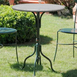 Viadurini in the Garden Garten Beistelltisch-Outdoor-Couchtisch aus Stein, handgefertigt in Italien - Livigno