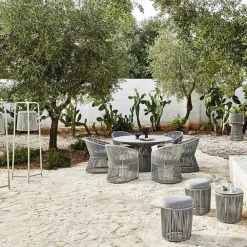 Varaschin Garten Beistelltisch-Outdoor-Couchtisch HPL-Platte und Aluminiumbasis - Tibidabo von