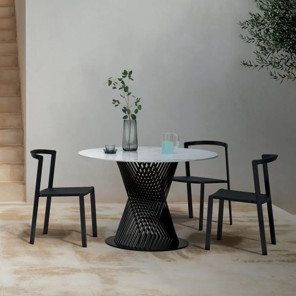 Viadurini in the Garden Gartentische Aus Aluminium-Outdoor-Esstisch aus Aluminium und Steinzeugplatte Made in Italy - Donovan