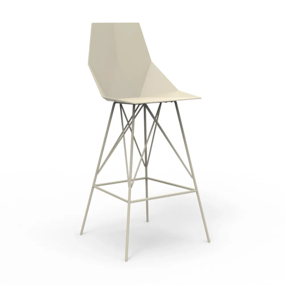 Vondom Outdoor Hocker-Outdoor-Hocker H 102 cm Faz von aus Polypropylen und Stahl, 4 Stück