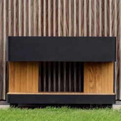 Viadurini in the Garden Outdoor Küchen-Outdoor-Küche 141x70x93 cm aus massivem Teakholz und Aluminium - Stilosa