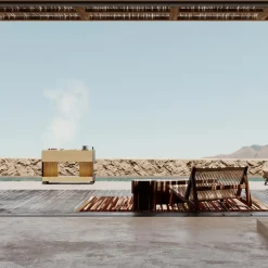 Viadurini in the Garden Outdoor Küchen-Outdoor-Küche 141x70x93 cm aus massivem Teakholz und Aluminium - Stilosa