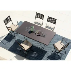 Viadurini in the Garden Gartentische Fest-Outdoor-Klapptisch aus verzinktem Stahl Made in Italy - Selvaggia