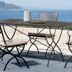 Viadurini in the Garden Gartentische Fest-Outdoor-Klapptisch aus verzinktem Stahl Made in Italy - Selvaggia