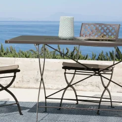 Viadurini in the Garden Gartentische Fest-Outdoor-Klapptisch aus verzinktem Stahl Made in Italy - Selvaggia