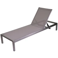 Viadurini in the Garden Sonnenliegen-Outdoor-Liege aus eloxiertem Aluminium und Textilene - Block