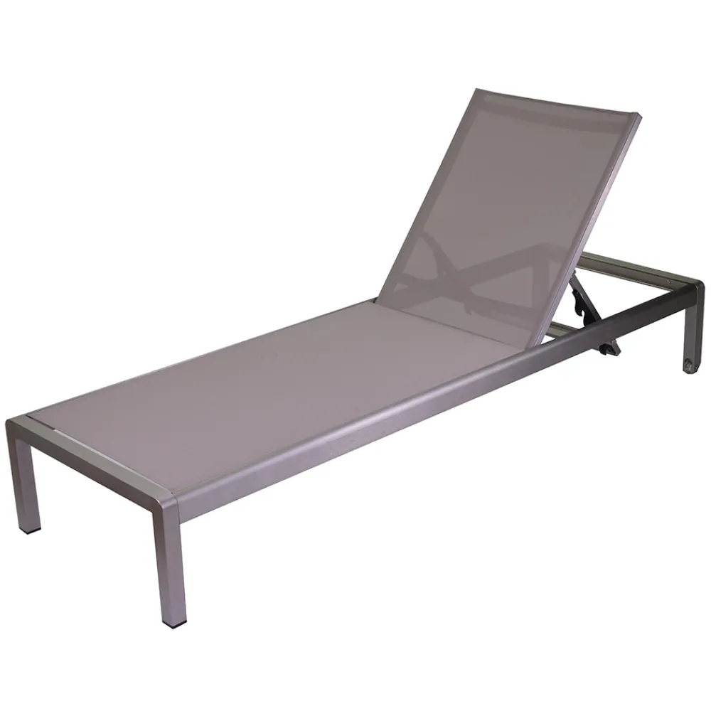 Viadurini in the Garden Sonnenliegen-Outdoor-Liege aus eloxiertem Aluminium und Textilene - Block