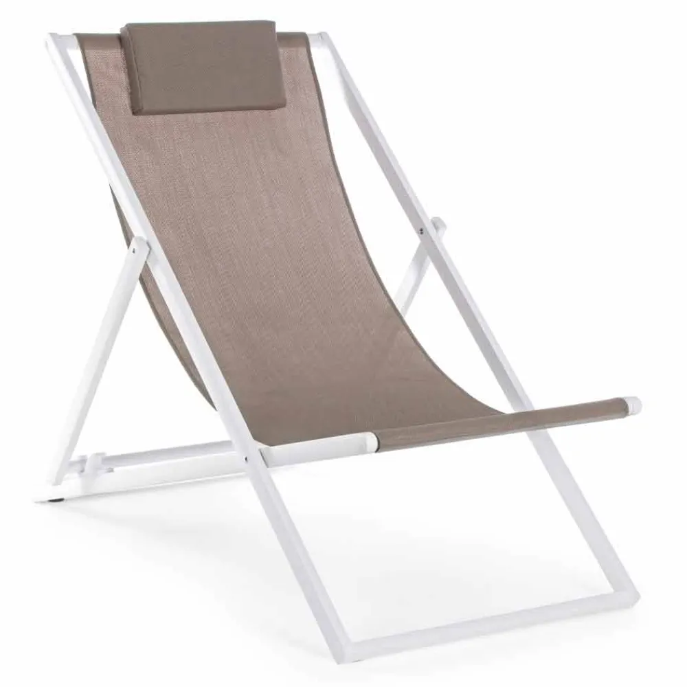 Viadurini in the Garden Sonnenliegen-Outdoor-Liegestuhl aus Aluminium mit Sitz aus Textilene, 4 Stück - Kailua