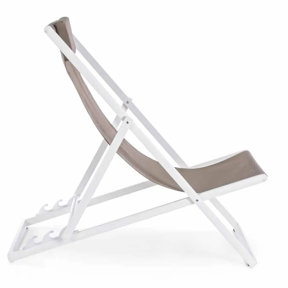 Viadurini in the Garden Sonnenliegen-Outdoor-Liegestuhl aus Aluminium mit Sitz aus Textilene, 4 Stück - Kailua