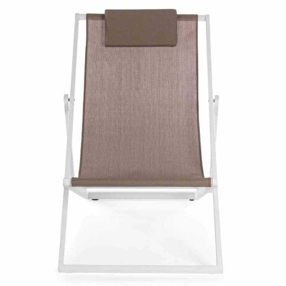 Viadurini in the Garden Sonnenliegen-Outdoor-Liegestuhl aus Aluminium mit Sitz aus Textilene, 4 Stück - Kailua