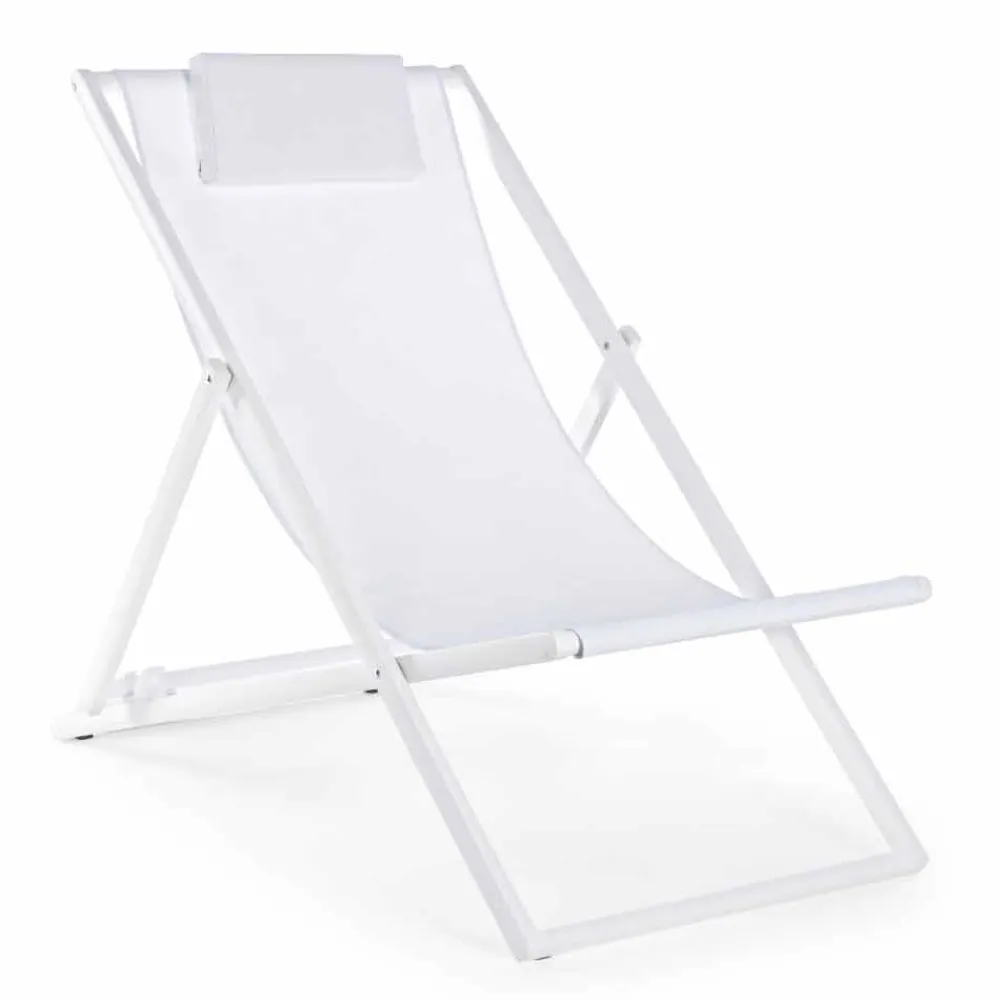 Viadurini in the Garden Sonnenliegen-Outdoor-Liegestuhl aus Aluminium mit Sitz aus Textilene, 4 Stück - Kailua