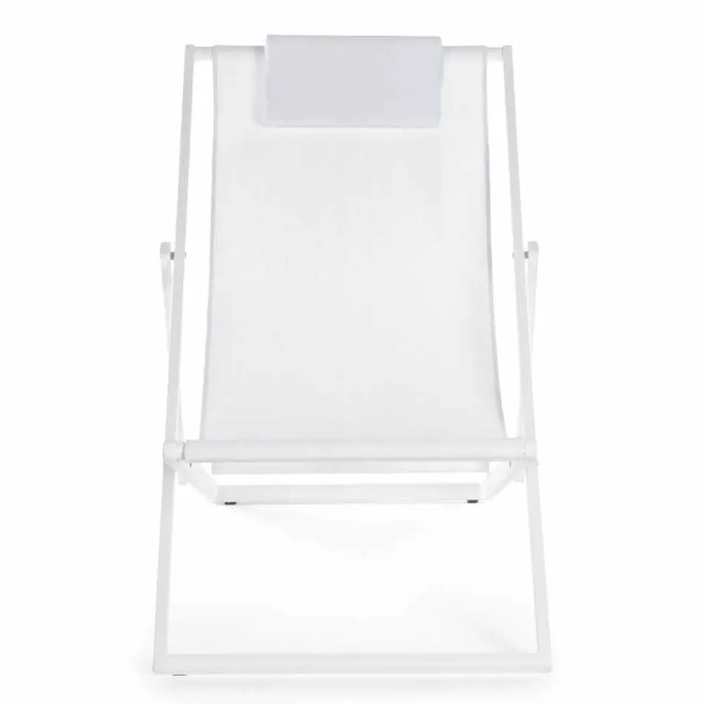 Viadurini in the Garden Sonnenliegen-Outdoor-Liegestuhl aus Aluminium mit Sitz aus Textilene, 4 Stück - Kailua