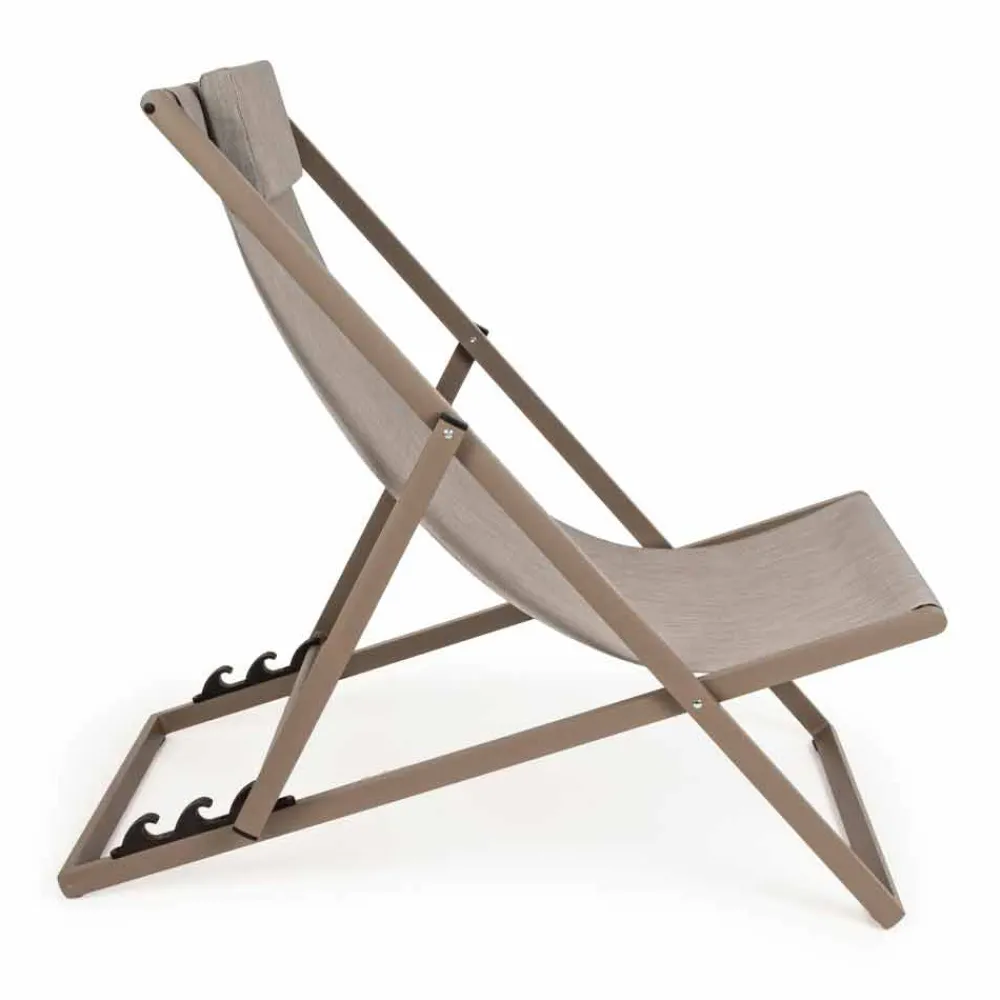 Viadurini in the Garden Sonnenliegen-Outdoor-Liegestuhl aus Aluminium mit Sitz aus Textilene, 4 Stück - Kailua