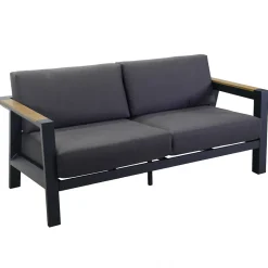 Viadurini in the Garden Garten Lounge Set-Outdoor-Lounge aus Aluminium mit Details aus brasilianischem Teakholz - Tagebuch