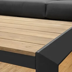 Viadurini in the Garden Garten Lounge Set-Outdoor-Lounge aus Aluminium mit Details aus brasilianischem Teakholz - Tagebuch