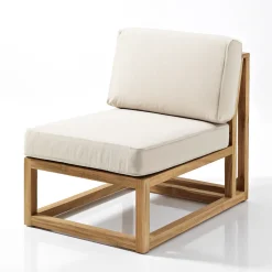 Viadurini in the Garden Garten Lounge Set-Outdoor-Lounge aus natürlichem Teakholz und Kissen - Circe