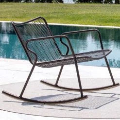 Viadurini in the Garden Sonnenliegen-Outdoor-Schaukelliege aus verzinktem Metall Made in Italy - Vikas