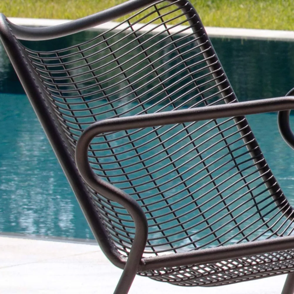 Viadurini in the Garden Sonnenliegen-Outdoor-Schaukelliege aus verzinktem Metall Made in Italy - Vikas