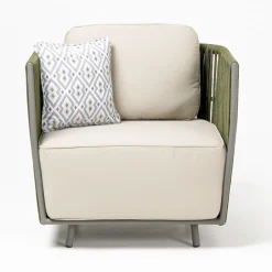 Viadurini in the Garden Metallsessel-Outdoor-Sessel aus Aluminium und gewebtem Stoff - Eugene