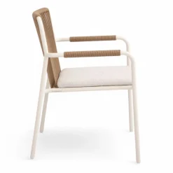 Viadurini in the Garden Metallsessel-Outdoor-Sessel aus beigem Aluminium und Terra-Seil - Luxe