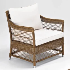 Viadurini in the Garden Metallsessel-Outdoor-Sessel aus handgewebtem Polyrattan - Gigi