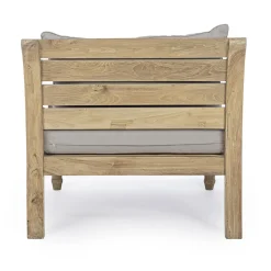 Viadurini in the Garden Holzsessel-Outdoor-Sessel aus Teakholz mit Stoffkissen, Homemotion - Tatyana