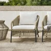 Varaschin Metallsessel-Outdoor-Sessel mit gewebtem Sitz und Kissen - Cricket von