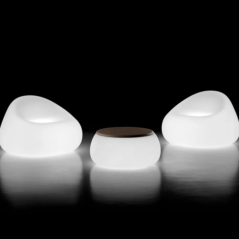 Viadurini in the Garden Lichtmöbel|Sessel Kunststoff-Outdoor-Sessel mit LED-Licht aus Polyethylen Made in Italy - Ervin