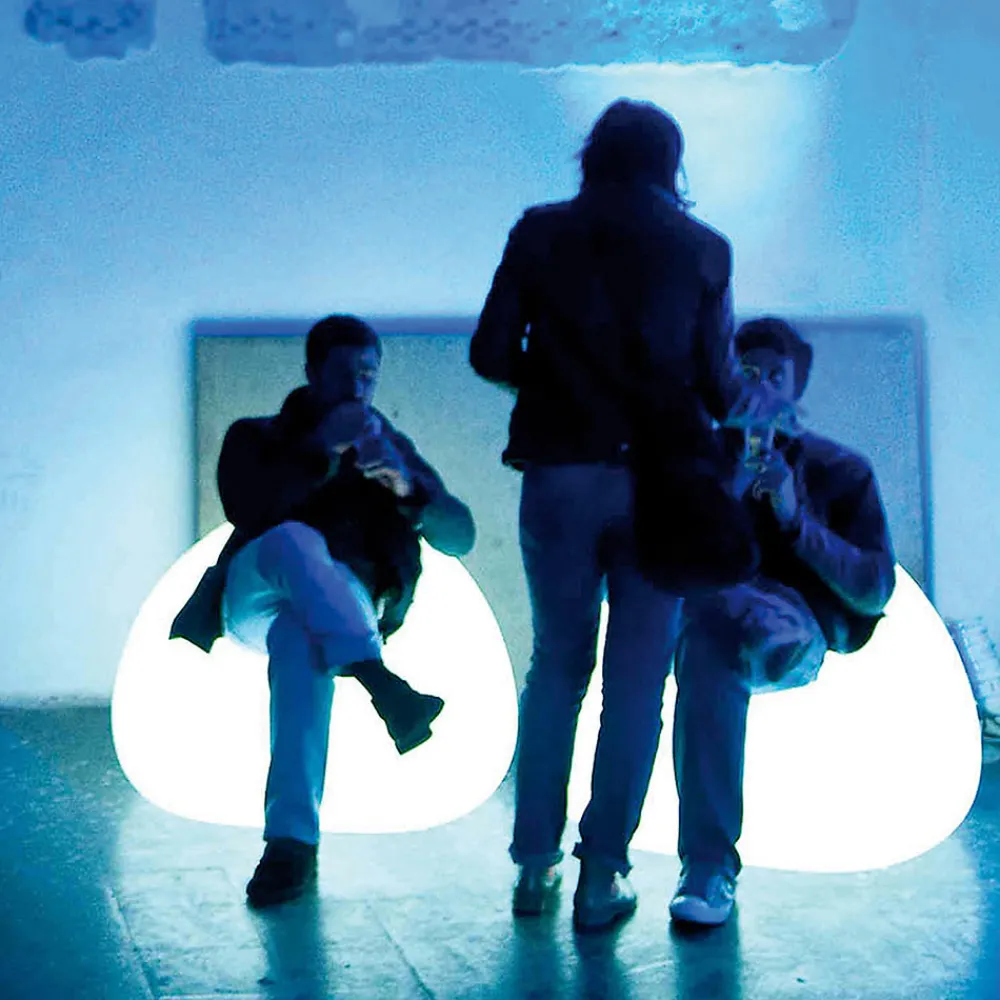 Viadurini in the Garden Lichtmöbel|Sessel Kunststoff-Outdoor-Sessel mit LED-Licht aus Polyethylen Made in Italy - Ervin