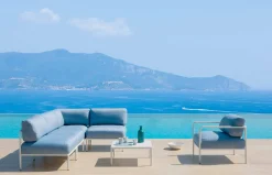 Viadurini in the Garden Metallsessel-Outdoor-Sessel mit Stoff- und Metallarmlehnen Made in Italy - Cola