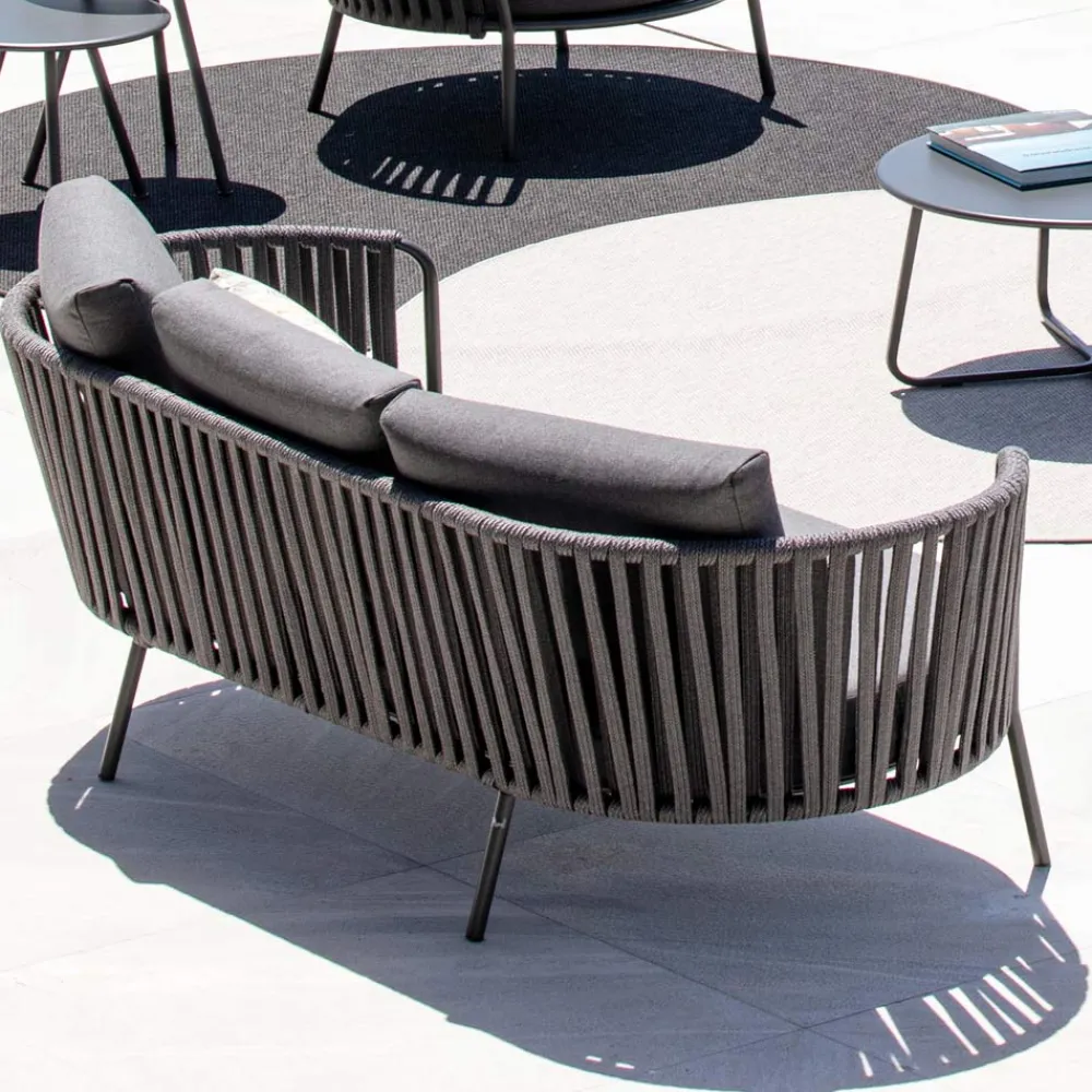 Viadurini in the Garden Gartensofas-Outdoor-Sofa aus Stahl, verschiedene Größen und Kissen inklusive. Made in Italy - Bronn