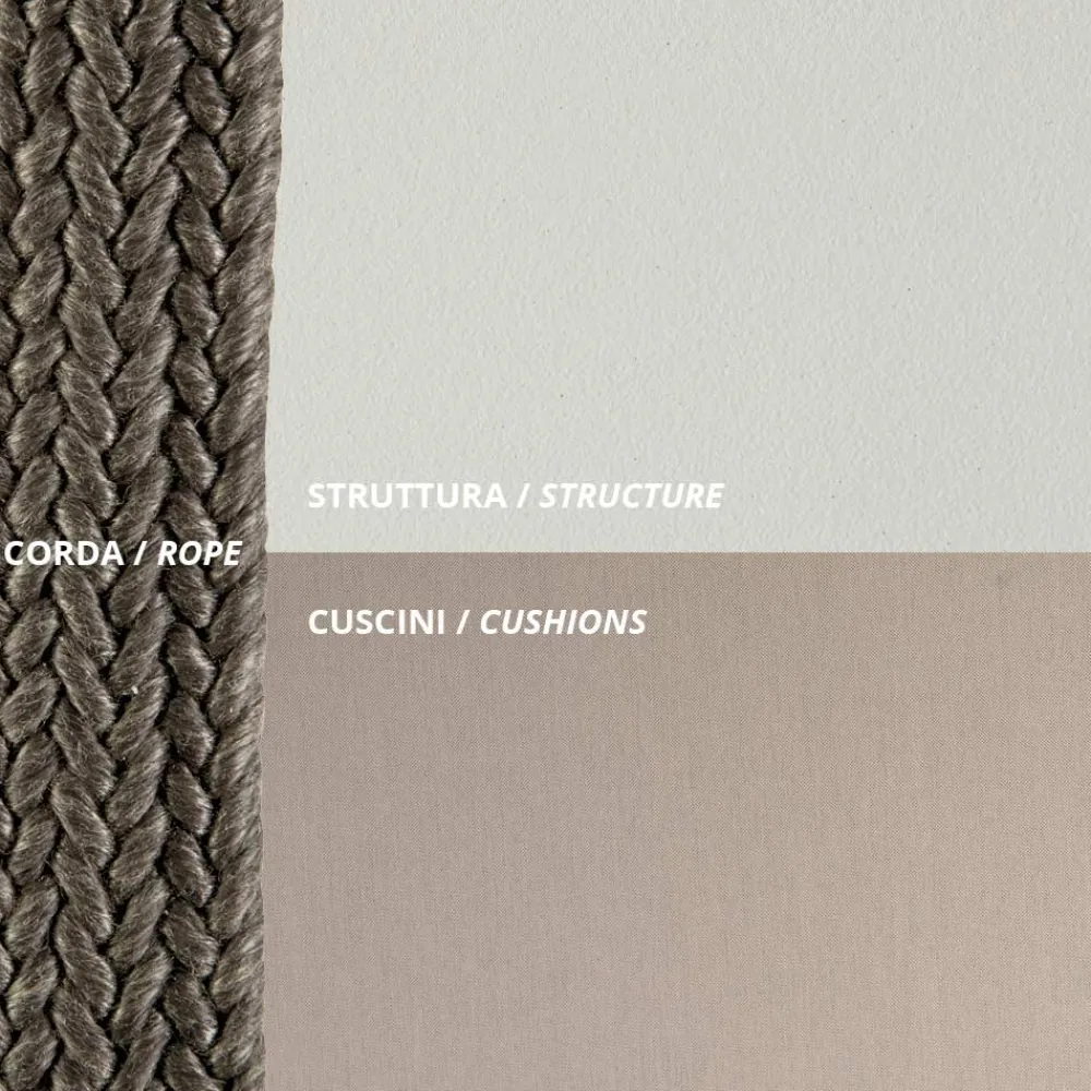 Viadurini in the Garden Gartensofas-Outdoor-Sofa aus Stahl, verschiedene Größen und Kissen inklusive. Made in Italy - Bronn