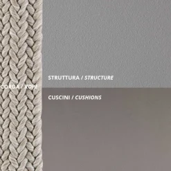 Viadurini in the Garden Gartensofas-Outdoor-Sofa aus Stahl, verschiedene Größen und Kissen inklusive. Made in Italy - Bronn