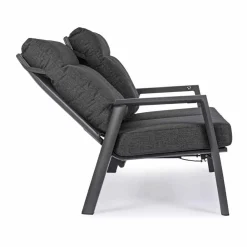 Viadurini in the Garden Gartensofas-Outdoor-Sofa aus Stoff und Aluminium mit verstellbarer Rückenlehne - Nathy