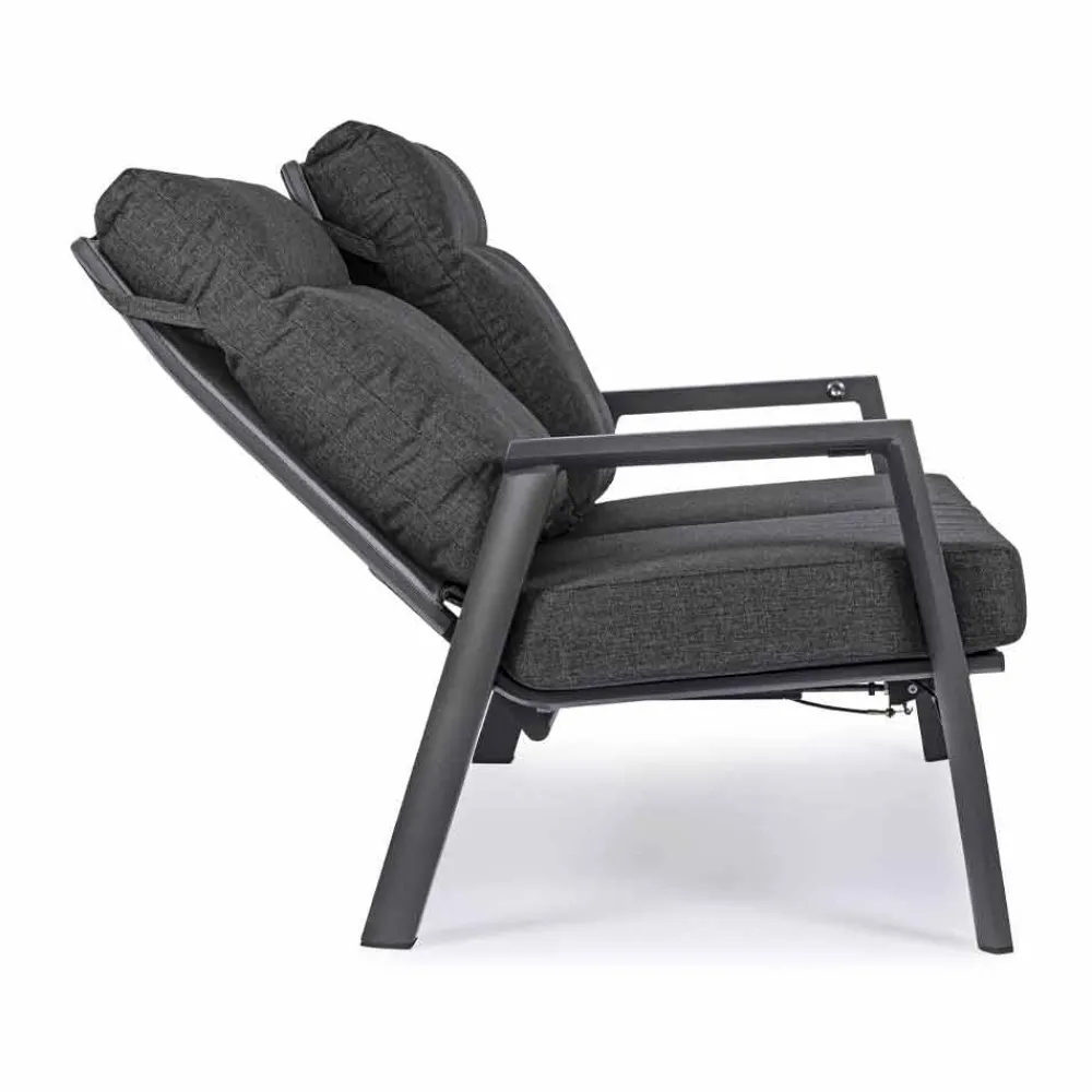 Viadurini in the Garden Gartensofas-Outdoor-Sofa aus Stoff und Aluminium mit verstellbarer Rückenlehne - Nathy