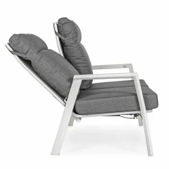 Viadurini in the Garden Gartensofas-Outdoor-Sofa aus Stoff und Aluminium mit verstellbarer Rückenlehne - Nathy