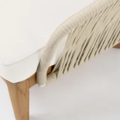 Viadurini in the Garden Gartensofas-Outdoor-Sofa aus Teakholz und Polyethylengewebe - Jhon