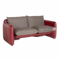 SLIDE Moderne Sofas-Outdoorsofa Zweisitzer, aus Stoff oder Leder - Mara