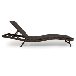 Viadurini in the Garden Sonnenliegen-Outdoor-Sonnenliege aus Polyrattan mit Rollen - Meredith