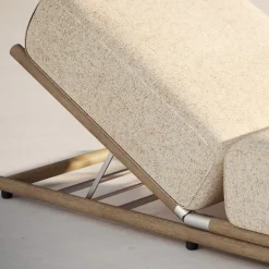 Viadurini in the Garden Sonnenliegen-Outdoor-Sonnenliege aus Stoff und Holzstruktur Made in Italy - Armelia