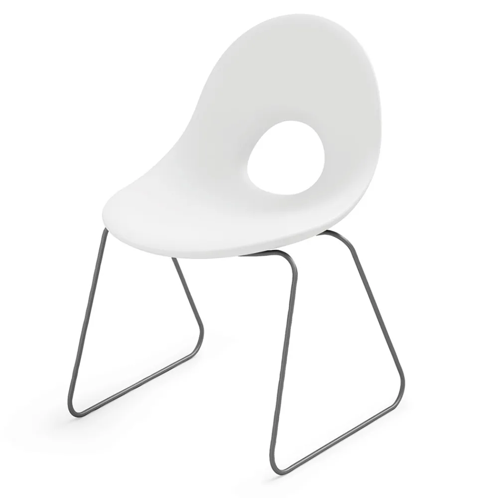 Viadurini in the Garden Gartenstühle Kunststoff-Outdoor-Stuhl aus Polyethylen und Eisenbasis Made in Italy 2 Stück - Ashley