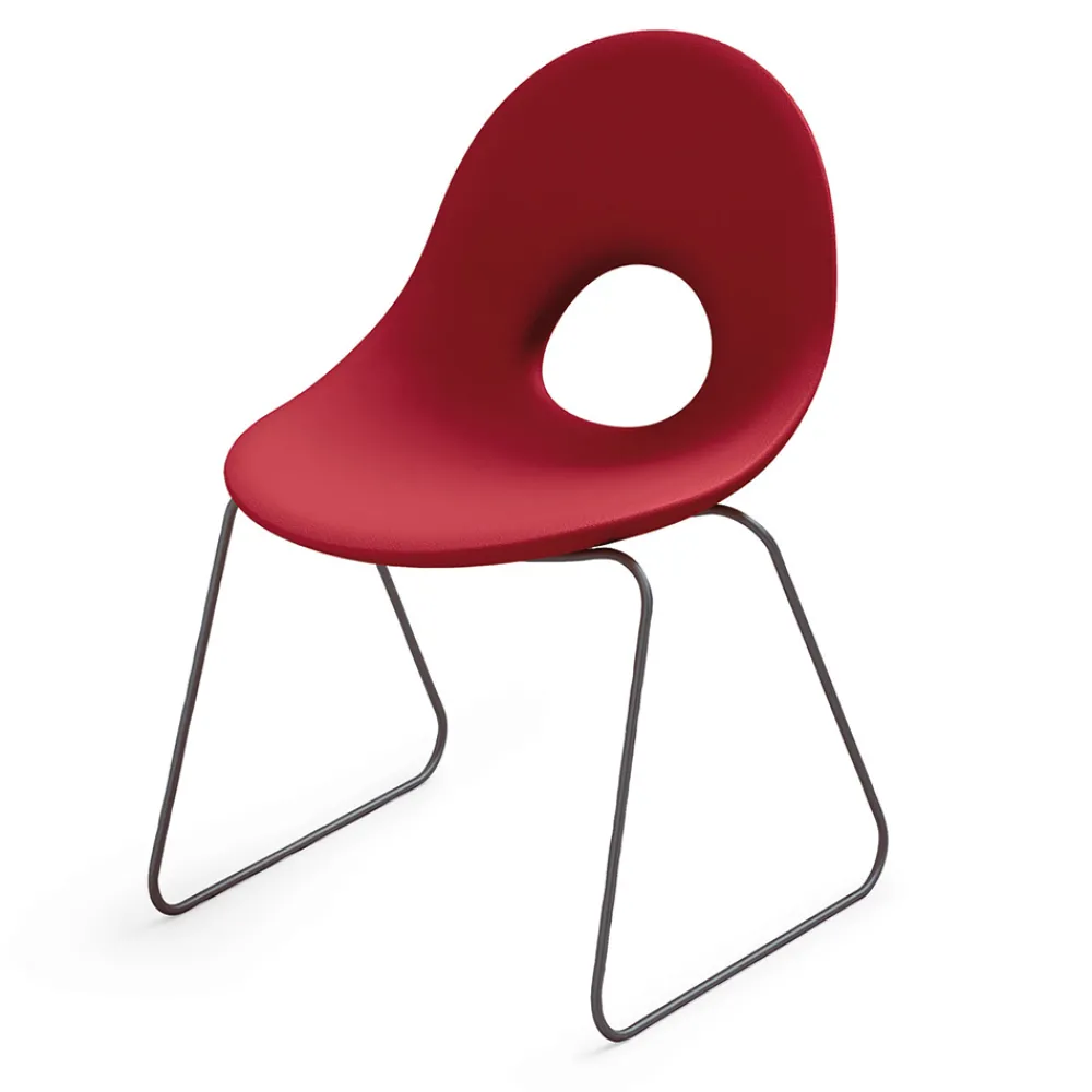 Viadurini in the Garden Gartenstühle Kunststoff-Outdoor-Stuhl aus Polyethylen und Eisenbasis Made in Italy 2 Stück - Ashley